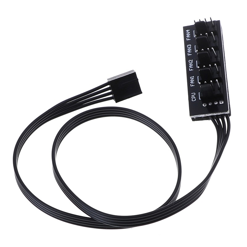 (Ele) Adaptor Splitter Kabel Power Kipas Pendingin Cpu 40cm 1 Ke 5 4-pin Molex Tx4 Pwm Warna Putih