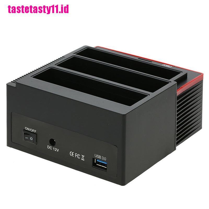 【TTID】External Triple SATA IDE HDD Docking Station 2.5''/3.5''Hard Drive Card R