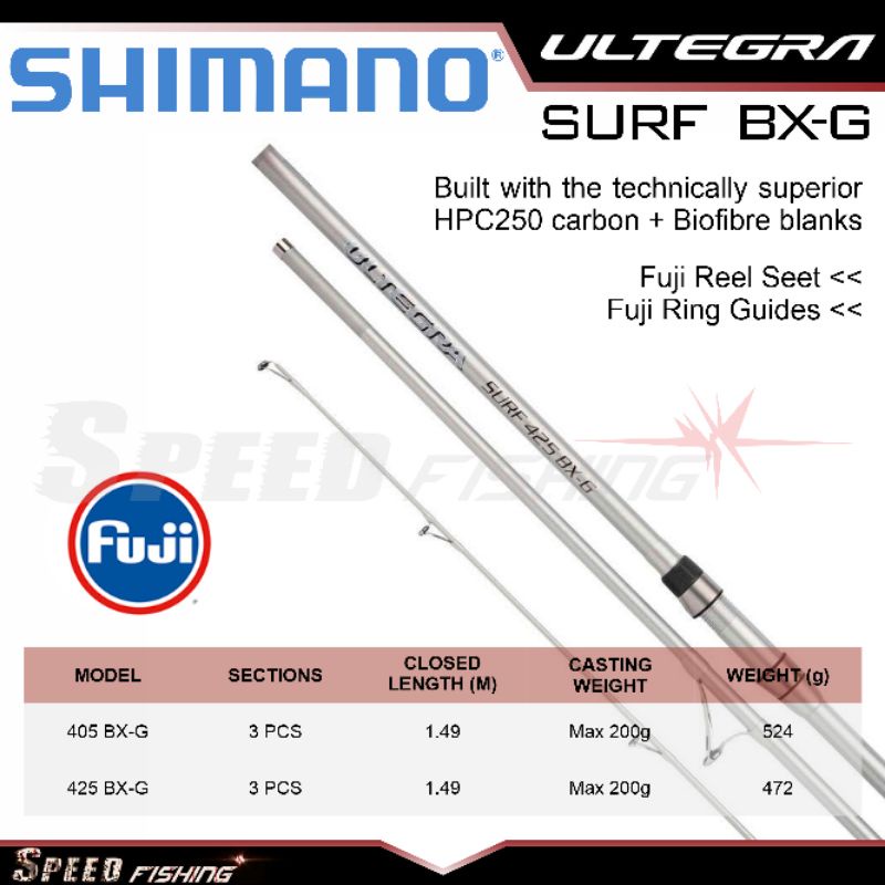Joran Shimano Ultegra Surf 405 425 BX-G Joran Surf Rock Fishing