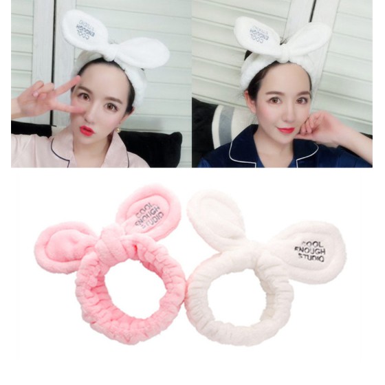 topi bandana enouch  wanita korea mandi make up bando karet rambut