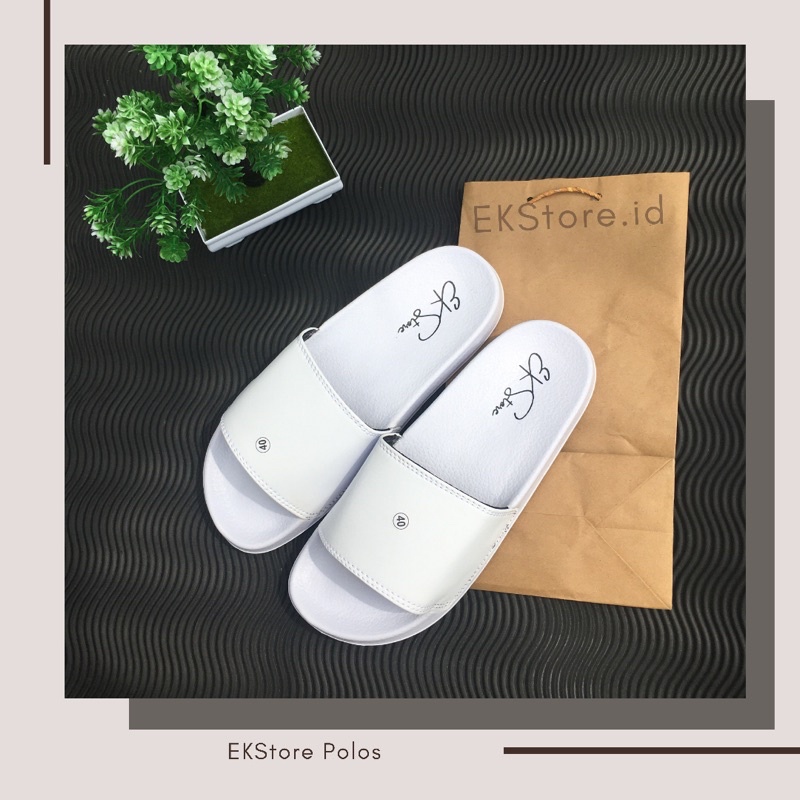 Sandal Slide On Cewe Cowo Polos EKStore Premium | sendal selop | Sandal Slip On | Sandal Slop