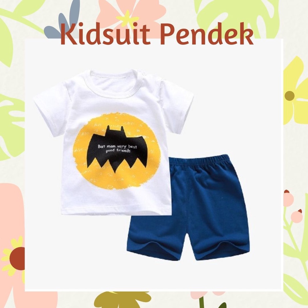 Plazababyku KIDS SUIT PENDEK Setelan Anak / Piyama anak / baju anak laki-laki Import ebv cewek TOT5