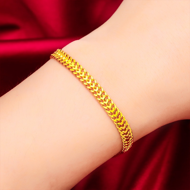 Gelang Lapis Emas Asli Kadar 375 Gaya Bangkok Untuk Pria Dan Wanita