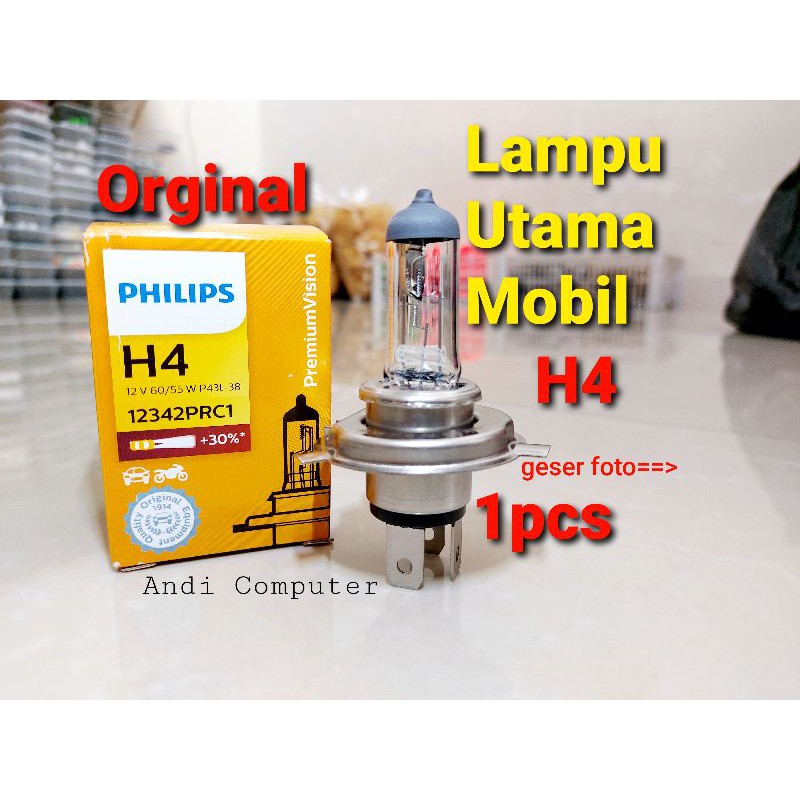 Lampu Mobil PHILIPS H4 12V 60 55W Datsun Chevrolet Spin Orlando Spark