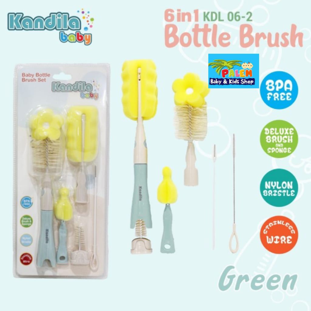 Kandila Bottle Brush 6in1 kdl06-2 sikat botol