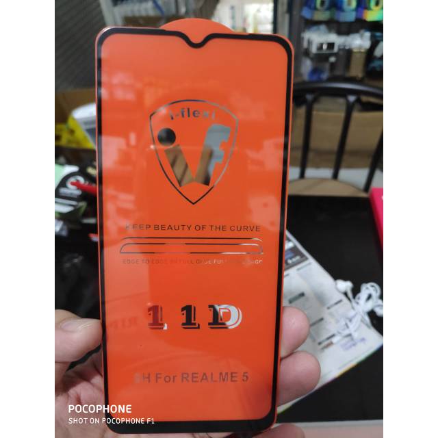 KOREAN Tempered Glass Realme 5 6.5&quot; FULL SCREEN TG 11D Realme5 Anti Gores Kaca Realme 5 FULL LAYAR