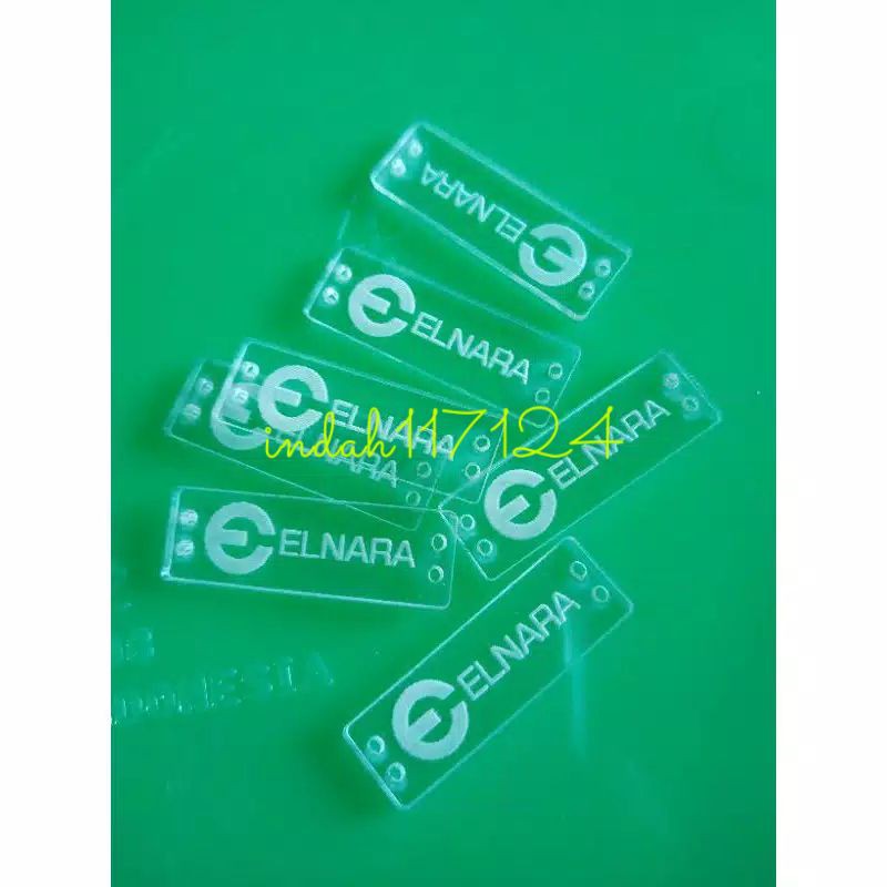 Label Hijab akrilik , rebranding hijab /baju / gamis /merk baju jilbab murah