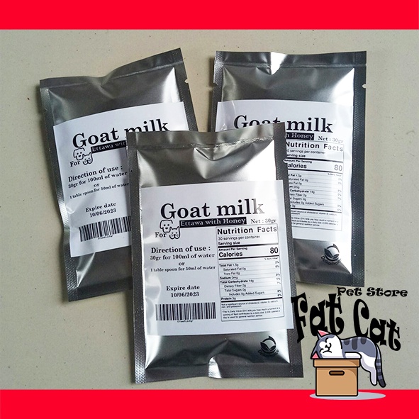 Susu kucing anjing Goat Milk 30gr susu kambing ettawa plus madu