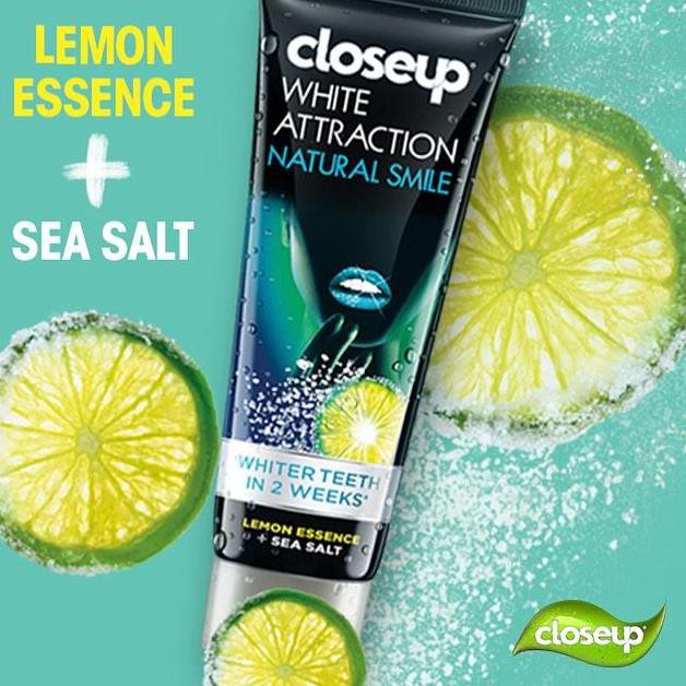 ⚠️[Ready]✔️ - Closeup White Attraction Natural Smile 170gr Close Up Pasta Gigi Pemutih Lemon Twin