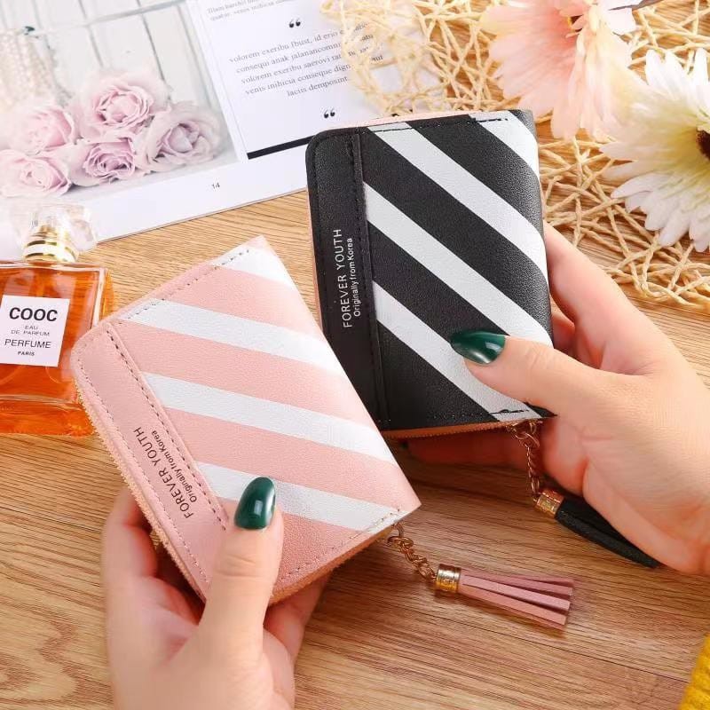 Forever Youth Dompet Wanita Dompet Lipat Pendek Import Murah-3