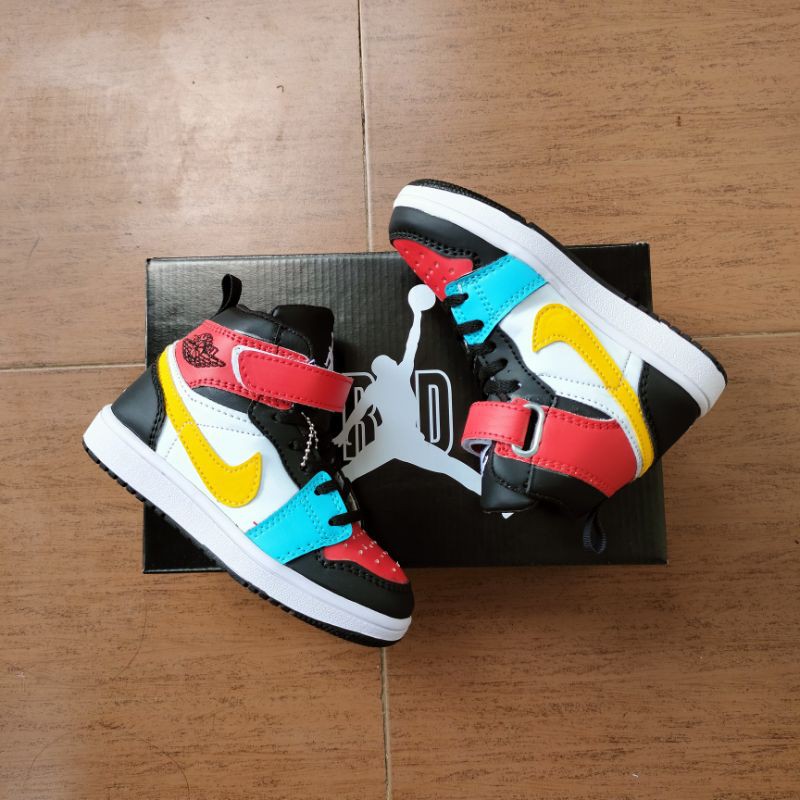 SEPATU ANAK JORDAN MULTICOLOR PREMIUM HIGH QUALITY JORDAN KIDS BASKET