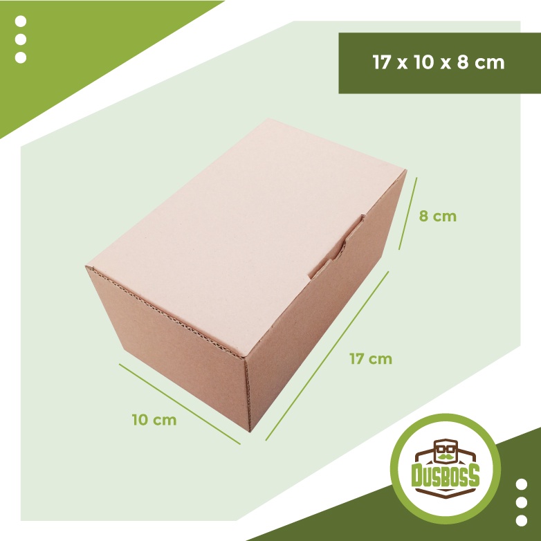 

kardus 17 x 10 x 8 cm --Diecut dan easy usage--