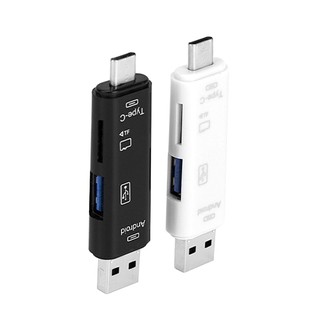 OTG 5 In 1 USB 2.0 Type C Micro USB OTG HUB Micro SD/TF Memory Card Reader Multifunction Convert CR-5in1 - ACS