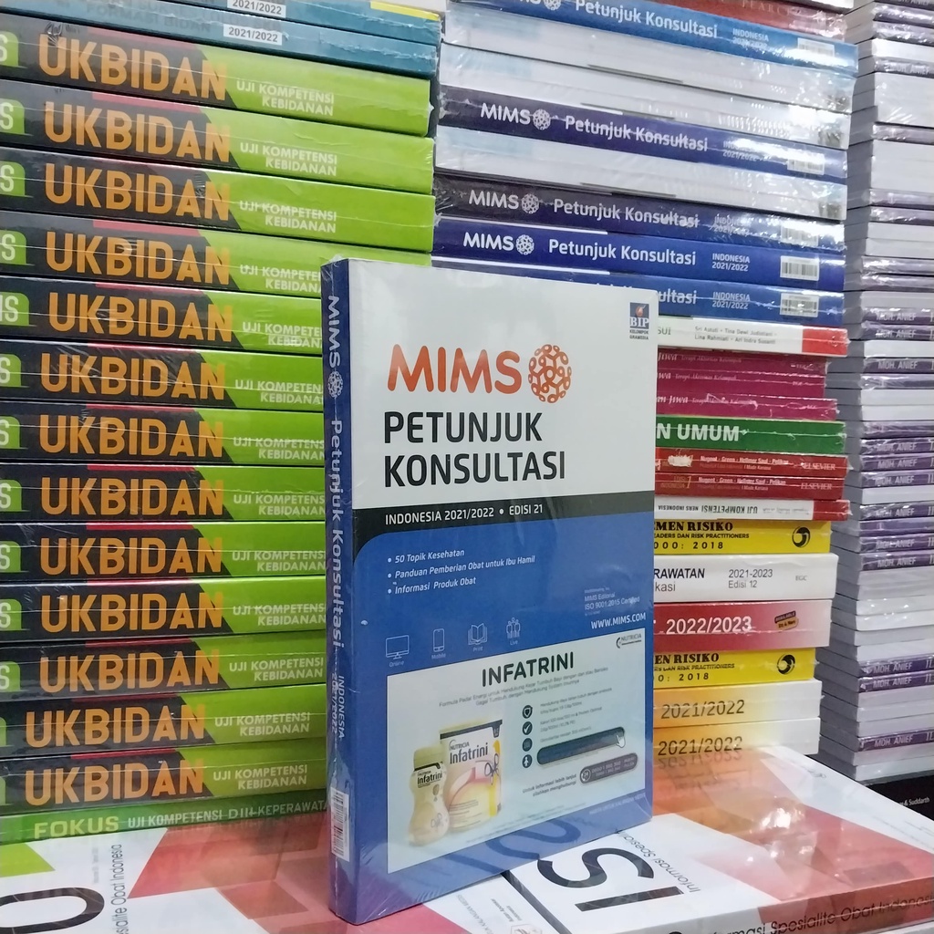 MIMS PETUNJUK KONSULTASI INDONESIA 2021/2022 BUKU FARMASI DASAR FARMAKOPE INDONESIA EDISI 3 FORMULAR
