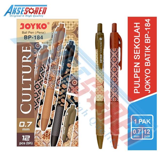 

Pulpen Batik Joyko Culture [BP-184/12 pcs] / Ballpoint Pena Pen [0.7 mm/1 Pack]