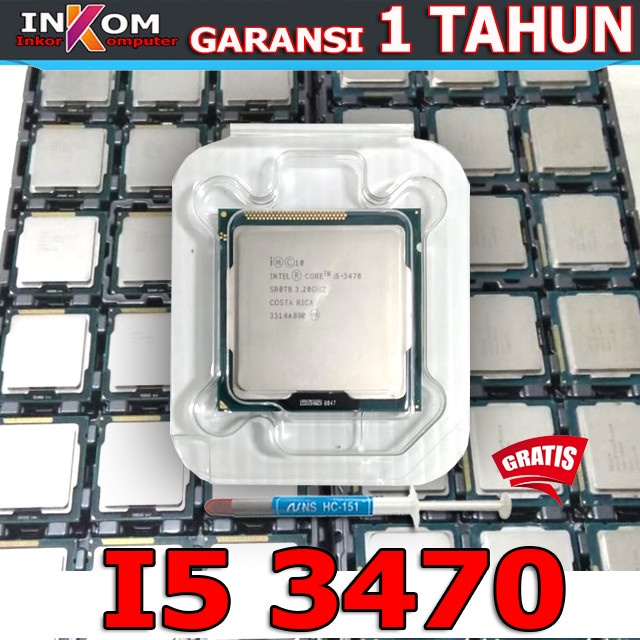 Prosesor Intel Core i5 3470  Socket LGA  1155