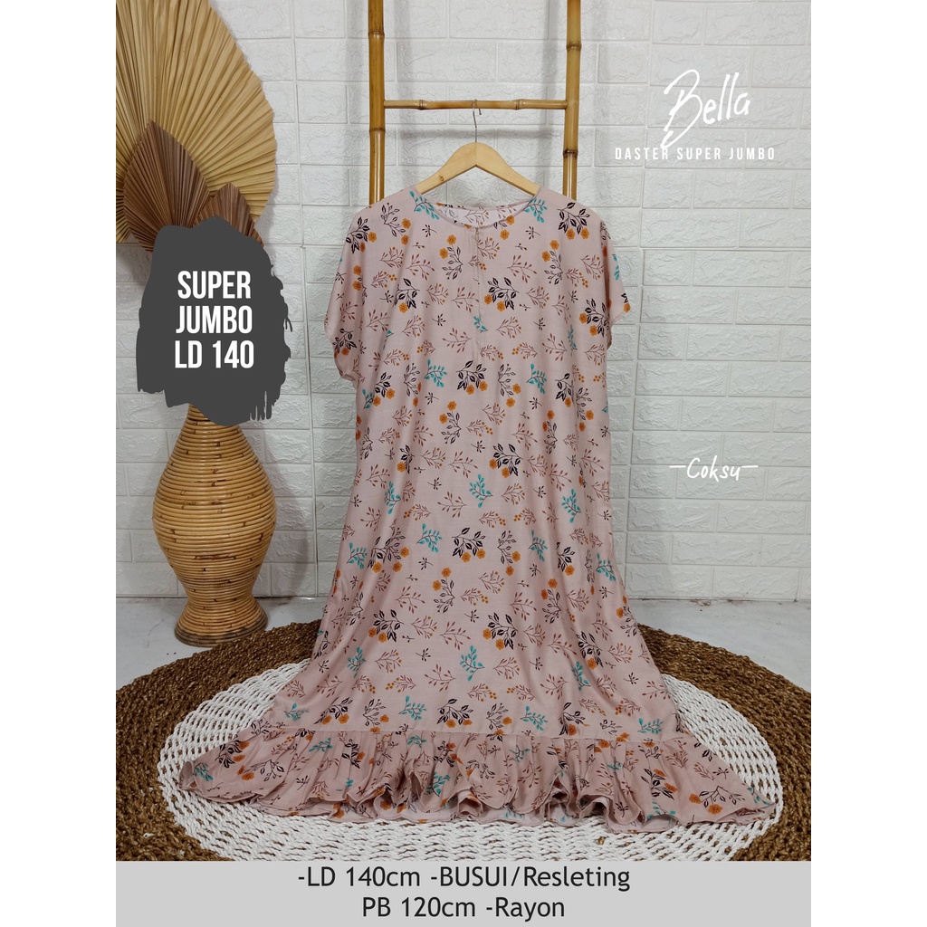 LD 140cm (40 Motif) Daster SUPER JUMBO dan Daster Kaftan LD 150cm Ruffle (Part 1) Daster Rempel JUMBO Daster Viral-Bella Coksu