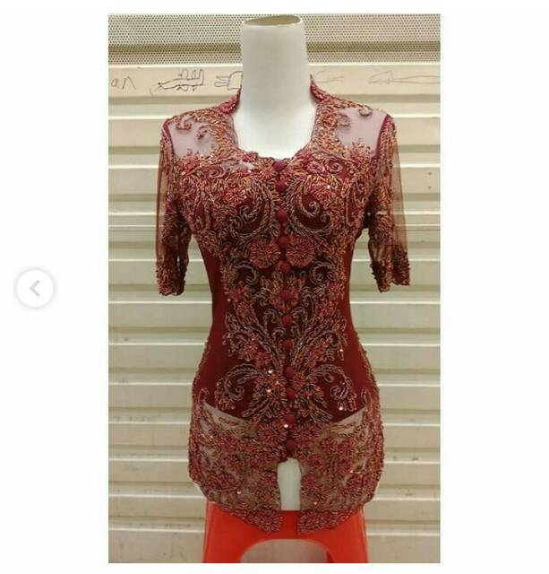 Kebaya payet krah tegak 2