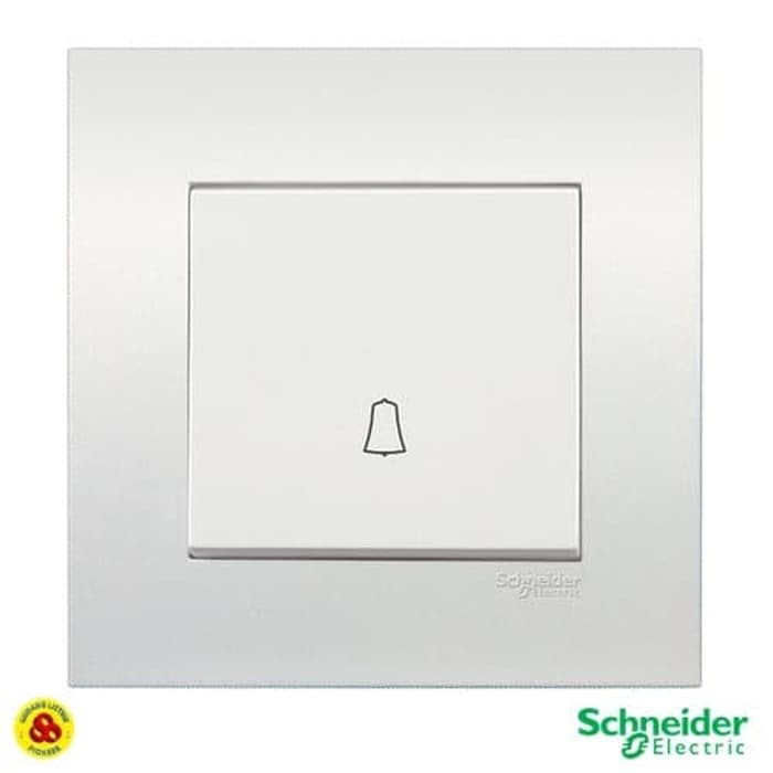 Schneider Saklar Tekan Bell Vivace KB31BPB 10A 250V Bell Switch Putih