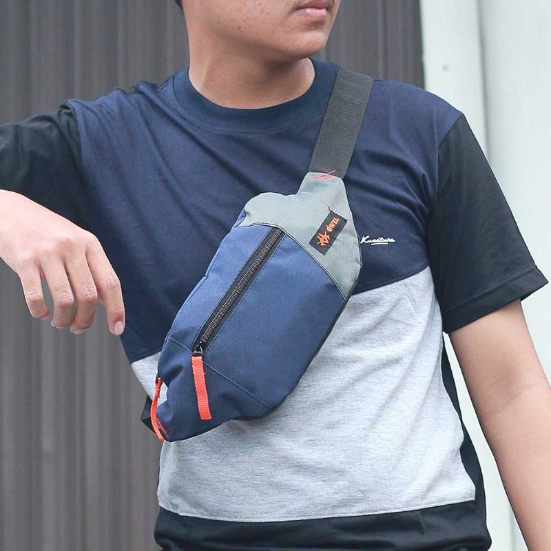 ARG Tas Selempang Waistbag Pria Tas Slempang Tas Pinggang Tas Waist Bag Premium