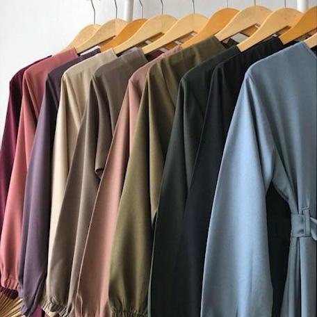 SKM.28My22ᴮ– Baju gamis wanita busuipolos murah bahan katun jubah perempuan muslimah buat lebaran dr