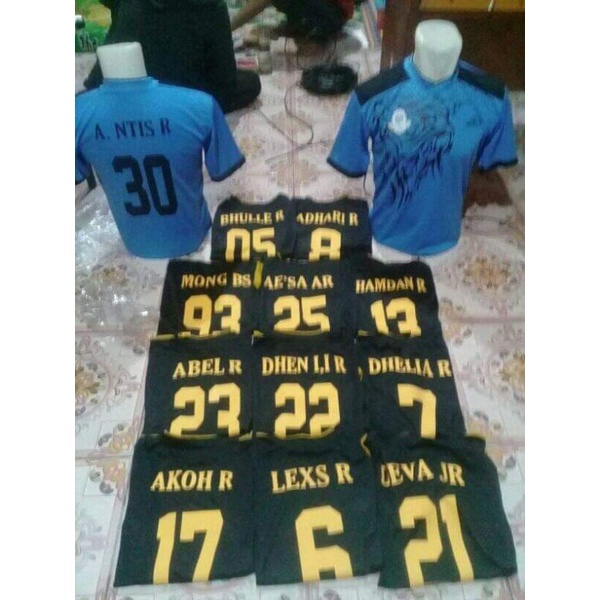 PAKET NAMESET CUSTOM SABLON DIGITAL KAOS OLAHRAGA BOLA ( POLYFLEX, TRANSFERPAPER, SUBLIM )