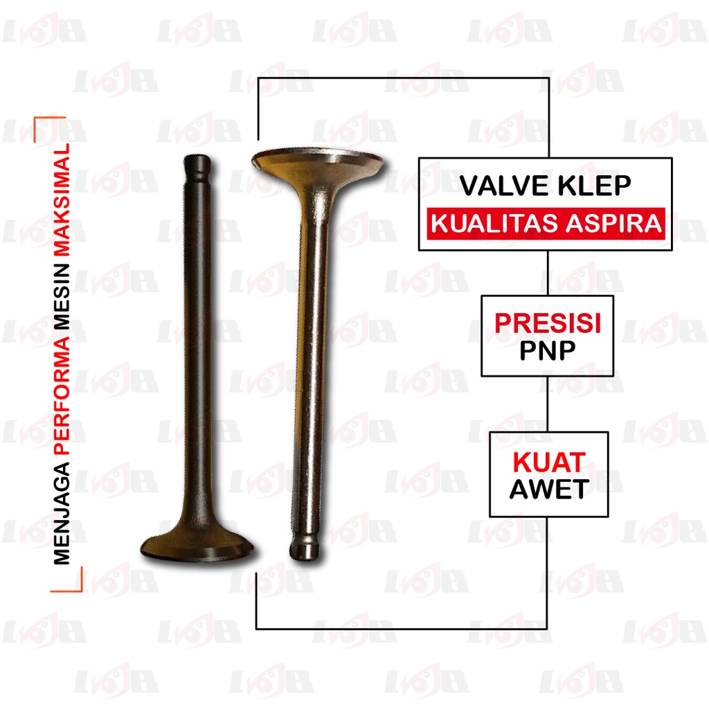 Aspira Klep Set In &amp; Ex Honda Supra X 125 Karisma D X Komplit Kode KPH Payung Klep Valve Kit Besar Kecil