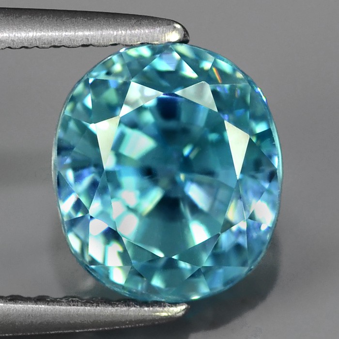 Certified Cushion Natural Blue ZIRCON Cambodia 3.66ct ZN006