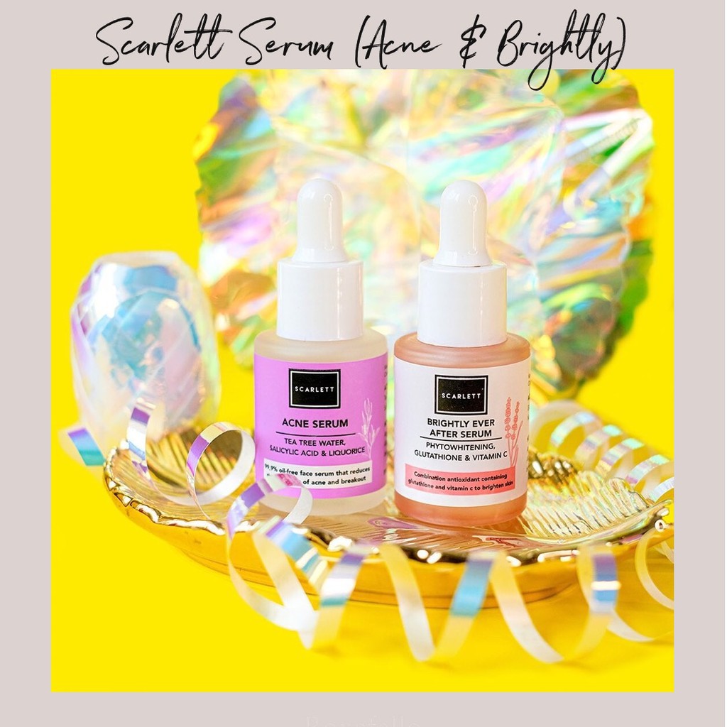 Scarlett Serum ( Acne, Brightly Ever After, Glowtening, Niacinamide, Retinol) Full Size 15ml