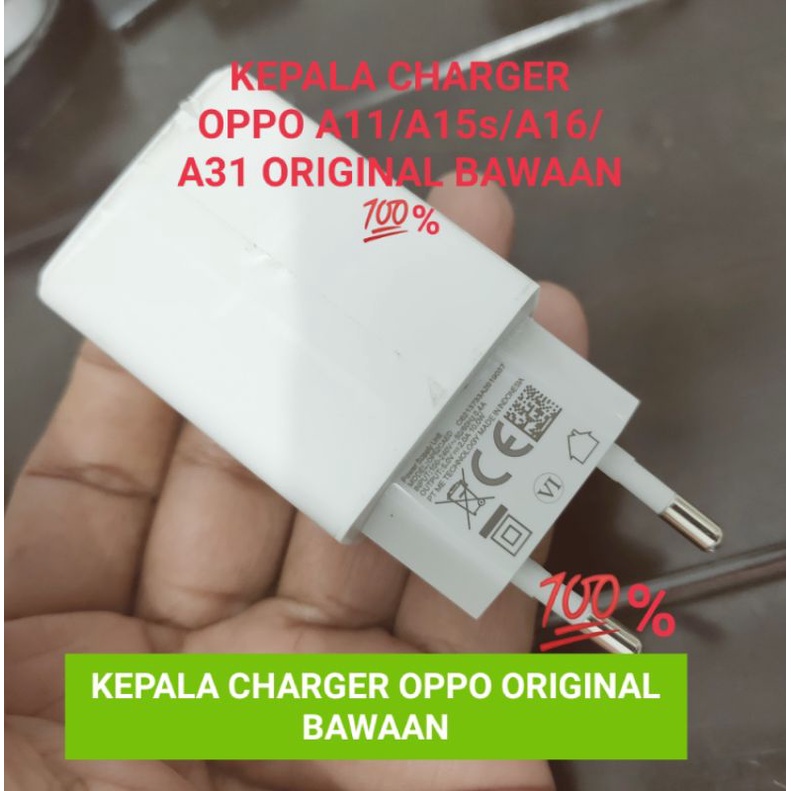 KEPALA CHARGER OPPO A11/A15s/A16/A31 ORIGINAL BAWAAN  100%