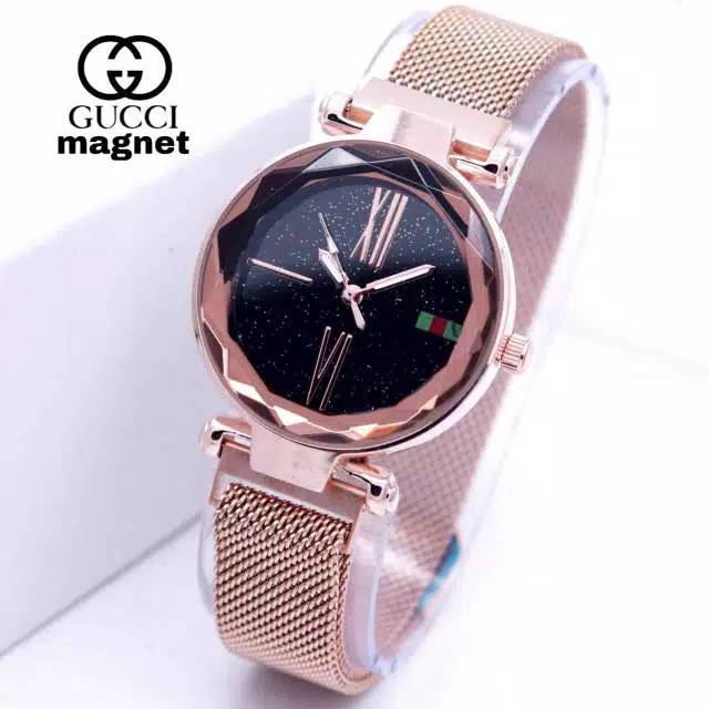 Ready Stok  jam Tangan Wanita Anti Air Magnetik G02 Strap Pasir / Ready 8 Warna