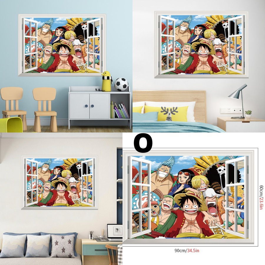 WALLSTICKER WALLSTIKER WALL STICKER STIKER DINDING ANIME ANIMASI FIGURE KARAKATER  KAPAL ONEPIECE WALLPAPER ONE PIECE SANJI LUFFY ZORO NAMI WANTED WALSTICKER DEKORASI RUANG TAMU KAMAR TIDUK ANAK ANAK CEWEK COWOK WALSTIKER PAPER TEMBOK WALLPEPER KARTUN