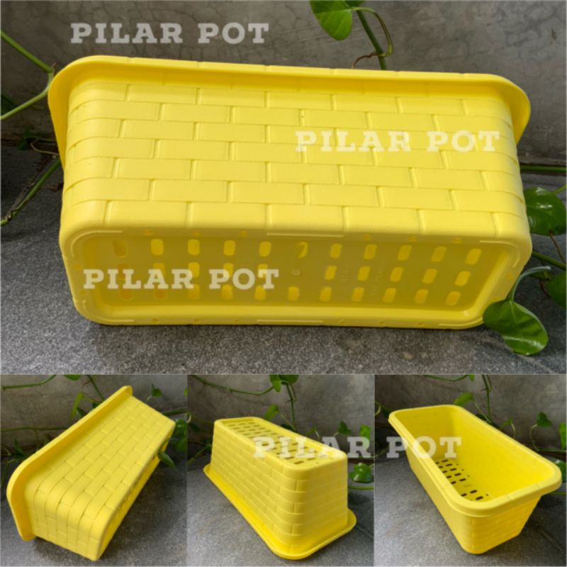 pot bunga tanaman panjang motif bata RTG 01 WARNA WARNI 37cm - NKT RTG 01