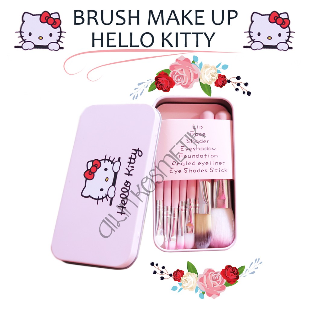 KUAS HELLO KITTY Isi 7 MAKE UP BRUSH 7 PCS SET Shopee Indonesia