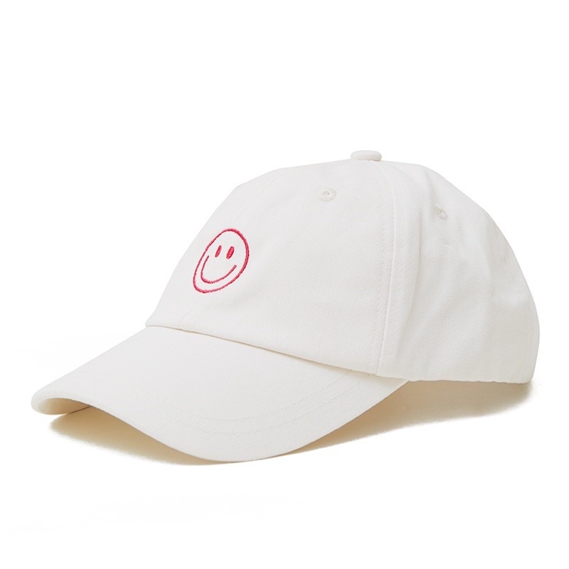 Topi Baseball Topi Bisbol Bordir Emoji Smile Cap Smile