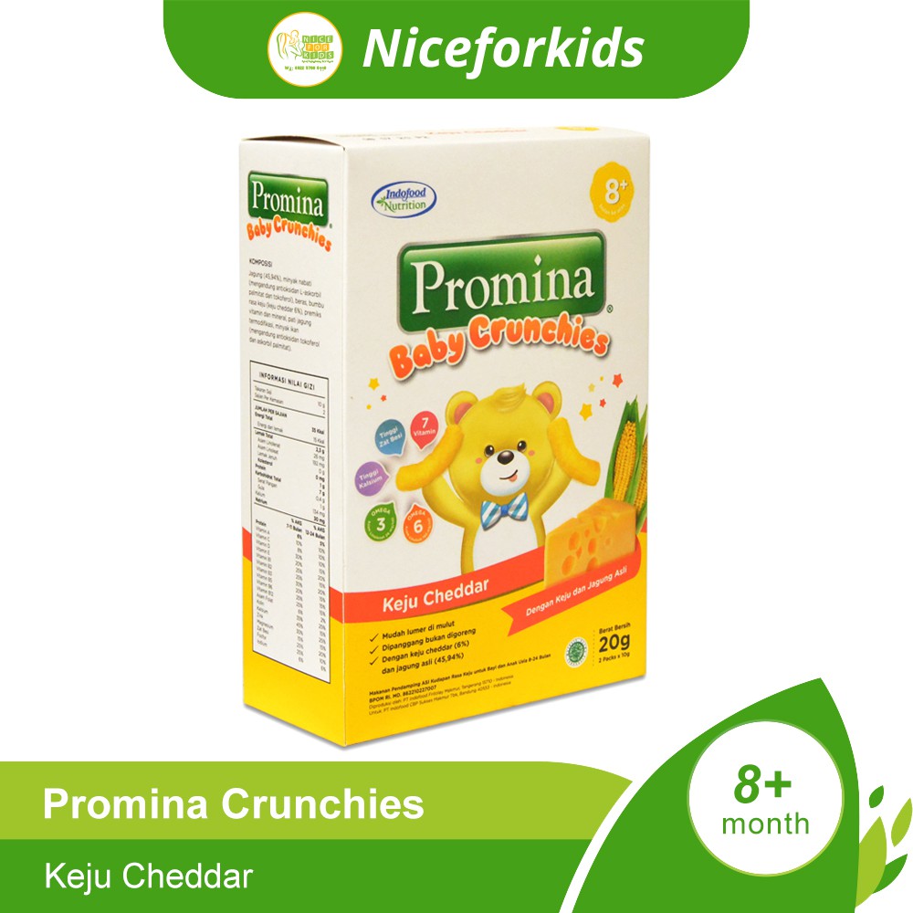 Promina Baby Crunchies 20 Gram / Cemilan Balita Sehat Rasa