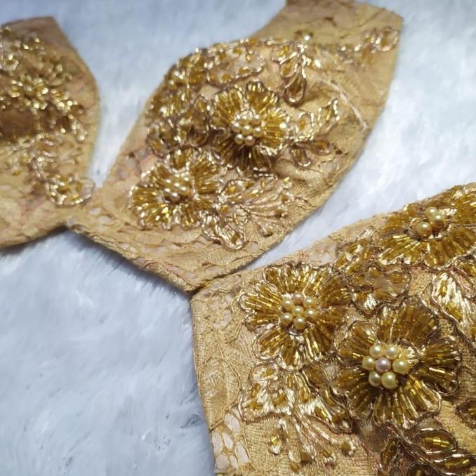 ```````] masker brukat mix payet gold