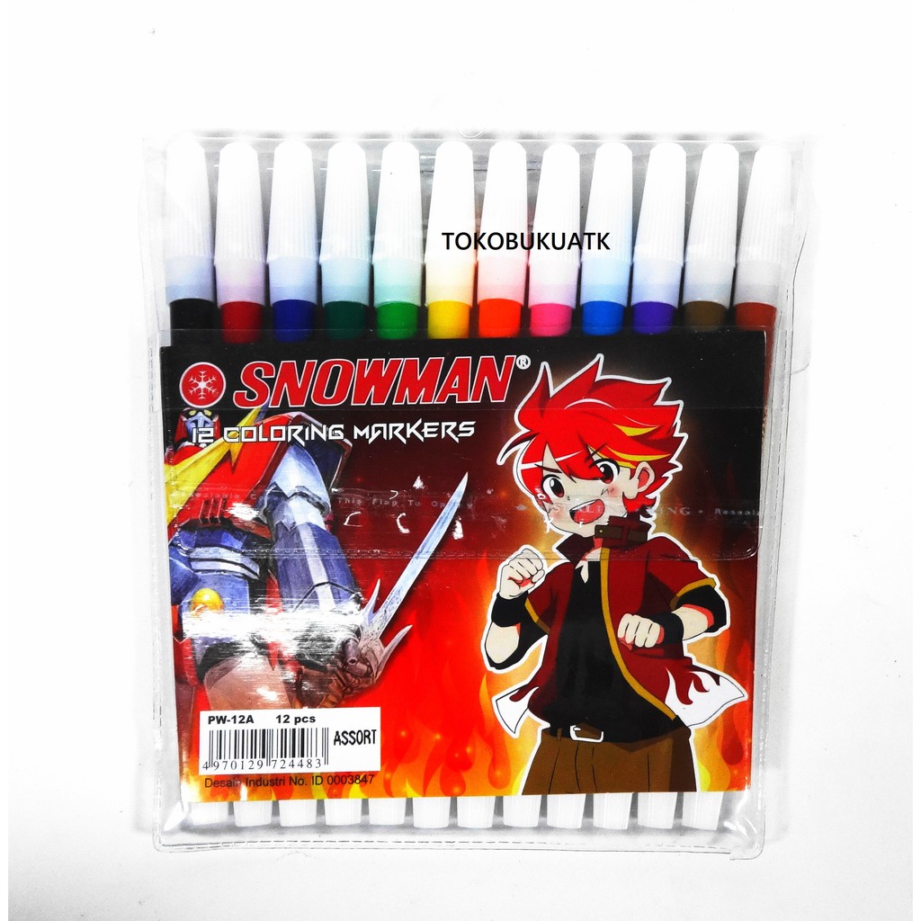 

Spidol Snowman 12 Warna, Snowman 12 Coloring Markers