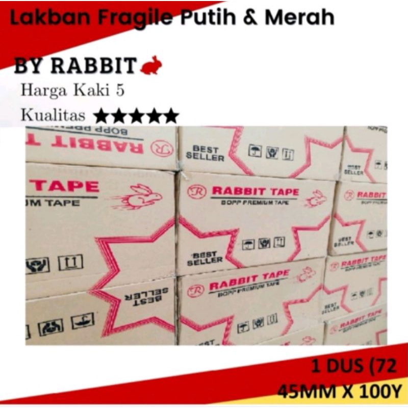 Jual Lakban merek rabit tape 2 inch 45 mmx100yard ( 1 dus ) | Shopee ...