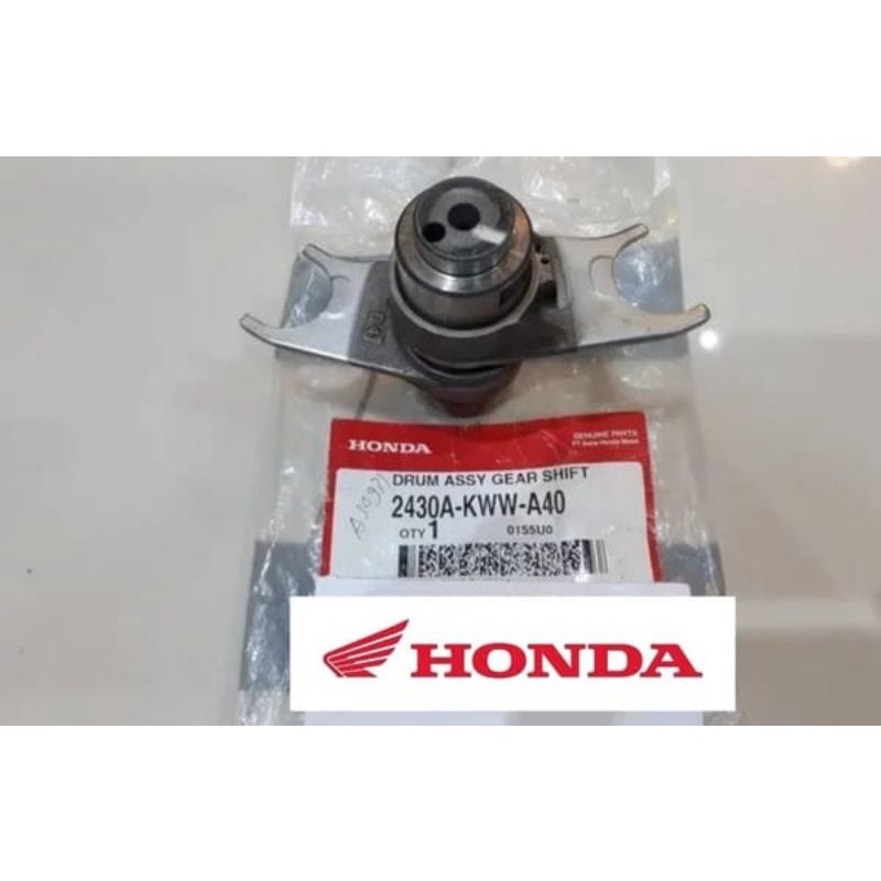 Drum assy gear shift gear sendok drum overan gigi revo 110 thn 2009-2010 kode part 2430A kww A40