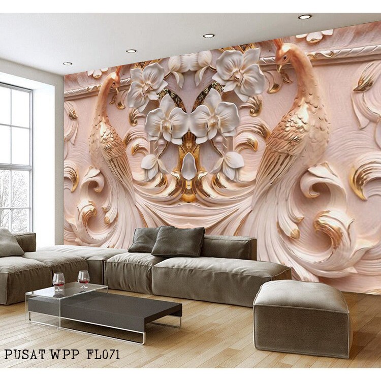 Wallpaper Custom 3D Murah - Wallpaper Custom 3D bunga