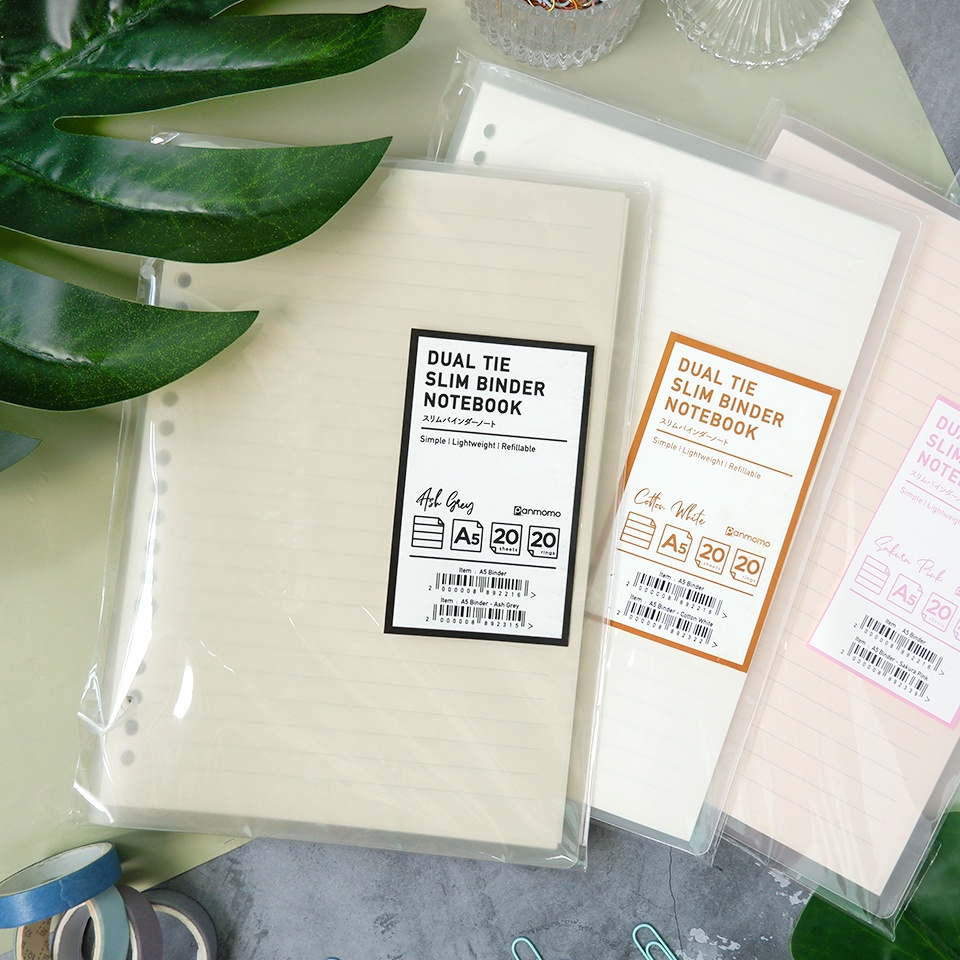 

Binder Tipis Panmomo Dual Tie Slim Binder Notebook Ukuran A5 atau B5
