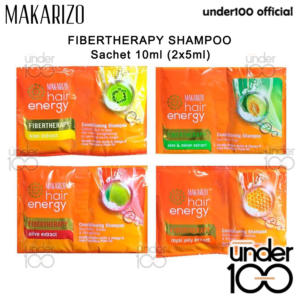 ❤ UNDER100 ❤ MAKARIZO Hair Energy Shampoo Sachet 10mL (2x5mL) | Fibertherapy Shampo Sampo