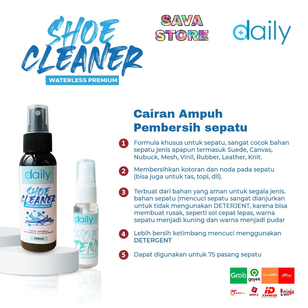 PEMUTIH SEPATU SNEAKERS SPRAY DAILY SHOE WHITENING WATERLESS 60ML