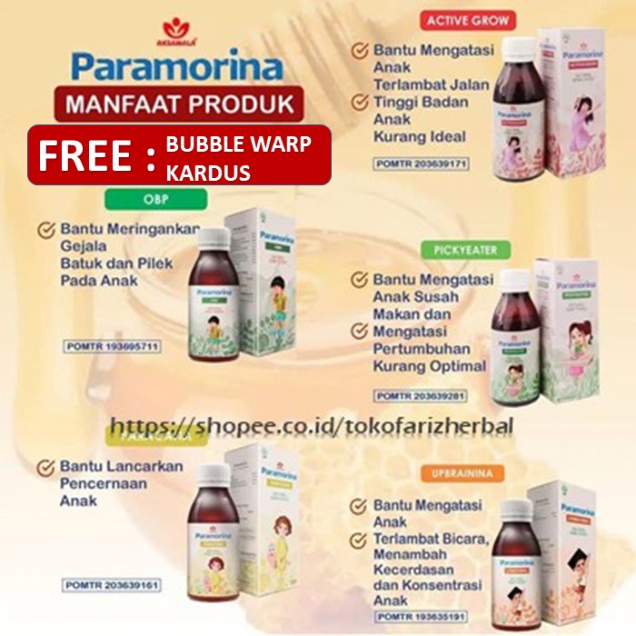 [FREE GIFT]paramorina Vitamin Anak Terlambat Bicara Dan Jalan Penambah Nafsu makan cacingan obat bat