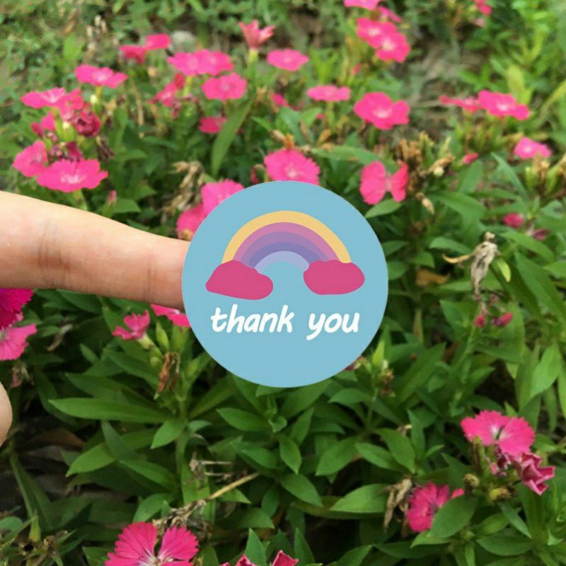 Sticker Thank You Online Shope Bulat / Sticker Packing Lucu / Sticker Thank Lucu