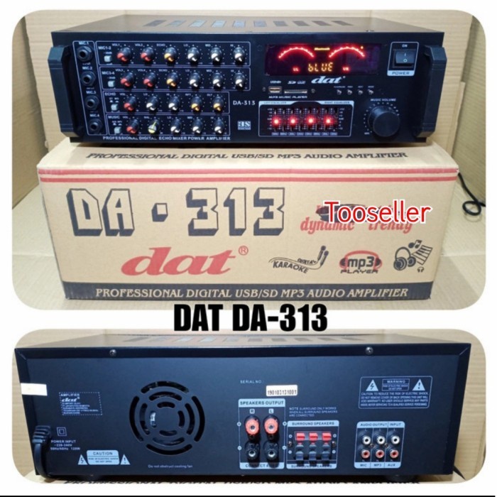 AMPLI BLUETOOTH DAT DA 313 POWER AMPLIFIER MIXER DAT 313 DAT DA313