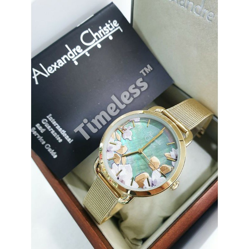 Jam tangan wanita alexandre christie ac 2852 LH Gold