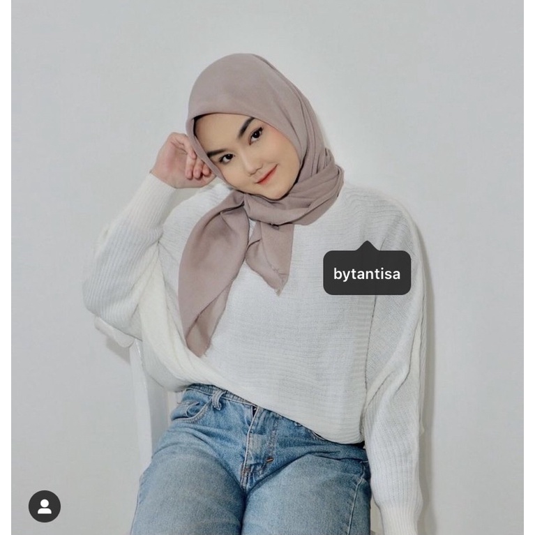 BLOUSE BAJU RAJUT BATWING | ATASAN WANITA MODEL KELELAWAR | OUTER RAJUT KALONG KNIT