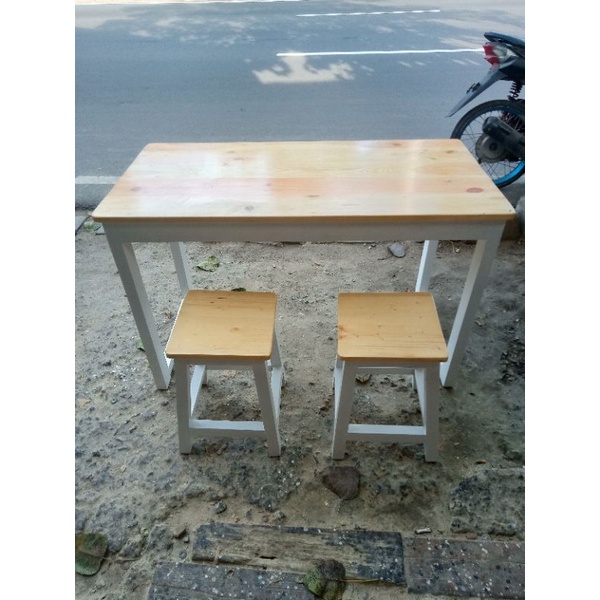 Meja kursi makan minimalis 1meja 2kursi